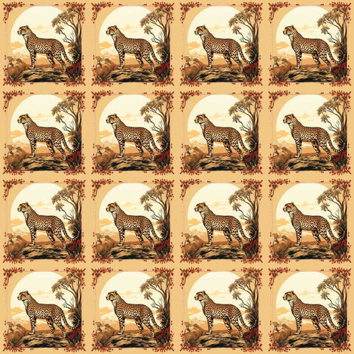 Artistic Cheetah Nature Scene Arch Frame Decorative Repeat