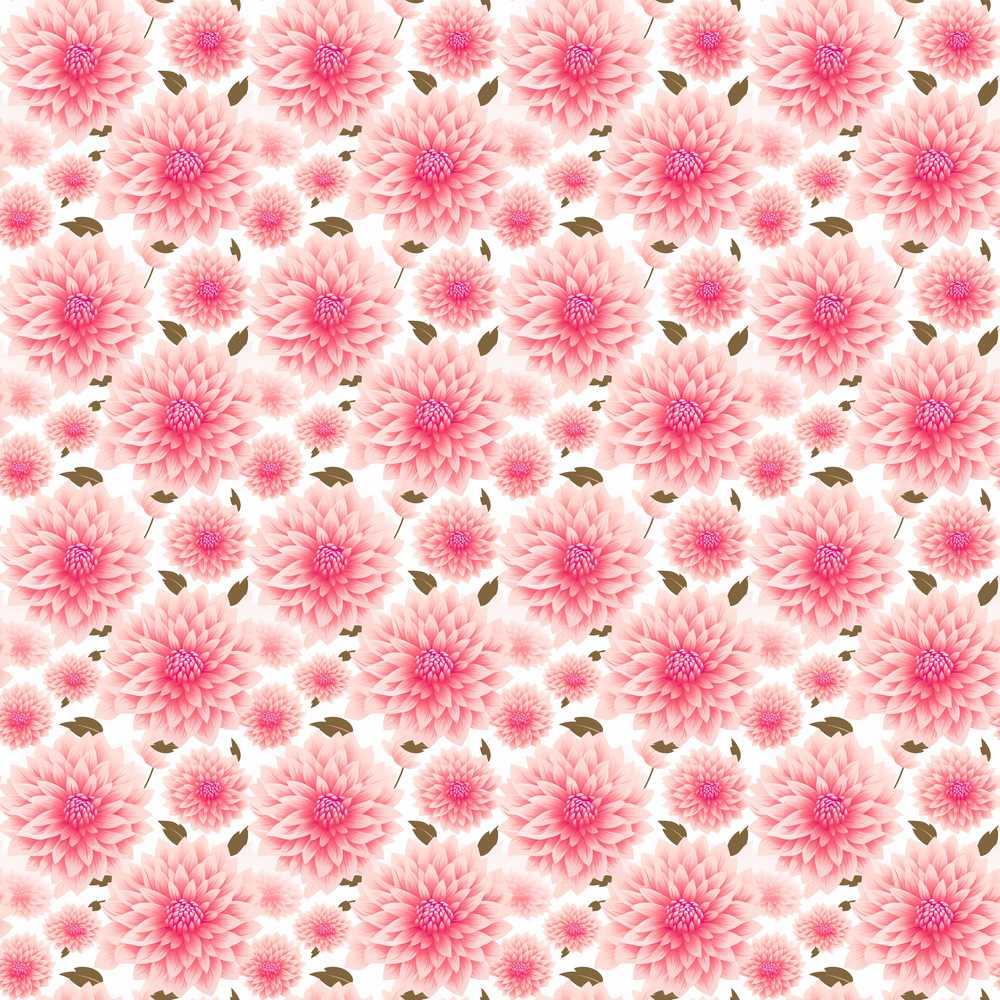 Light Pink Dahlia Bloom Soft Pastel Floral Wildflower Pattern