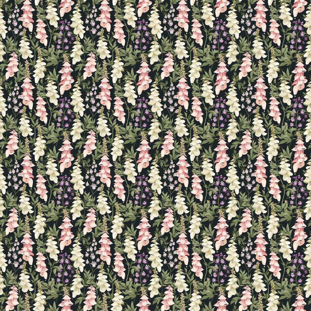 Soft Cream and Pink Botanical Garden Wildflower Pattern
