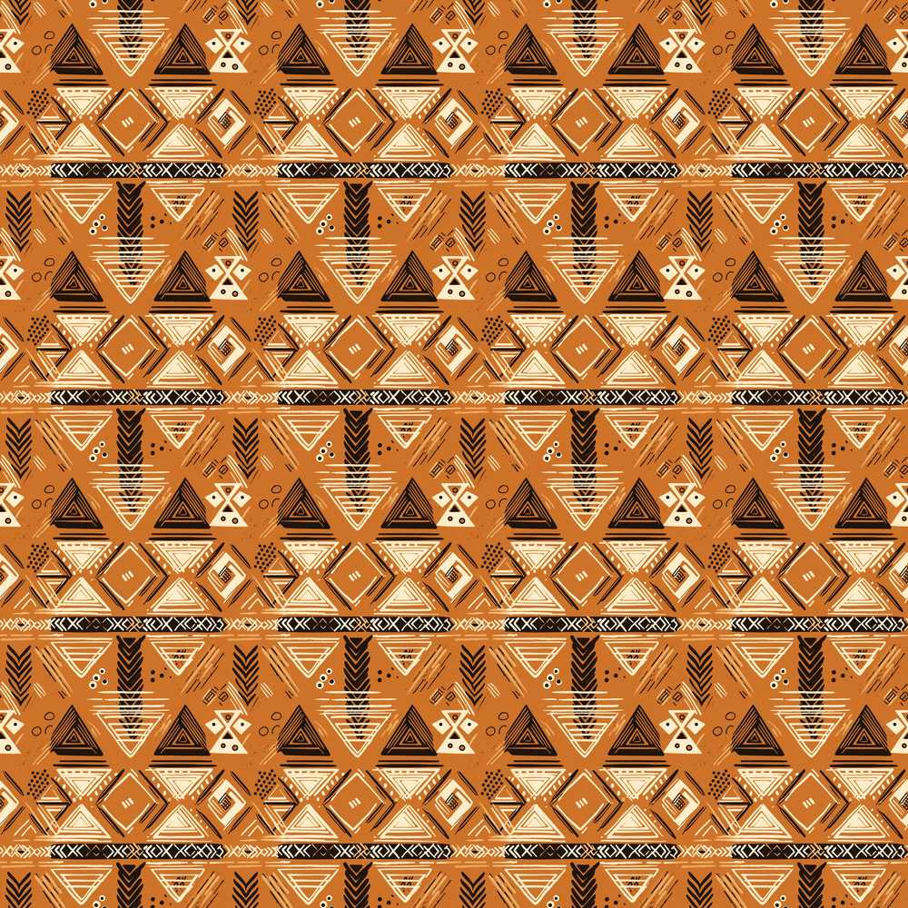 Tribal Geometric Earth Tone Abstract Ethnic Cosmic Illustration