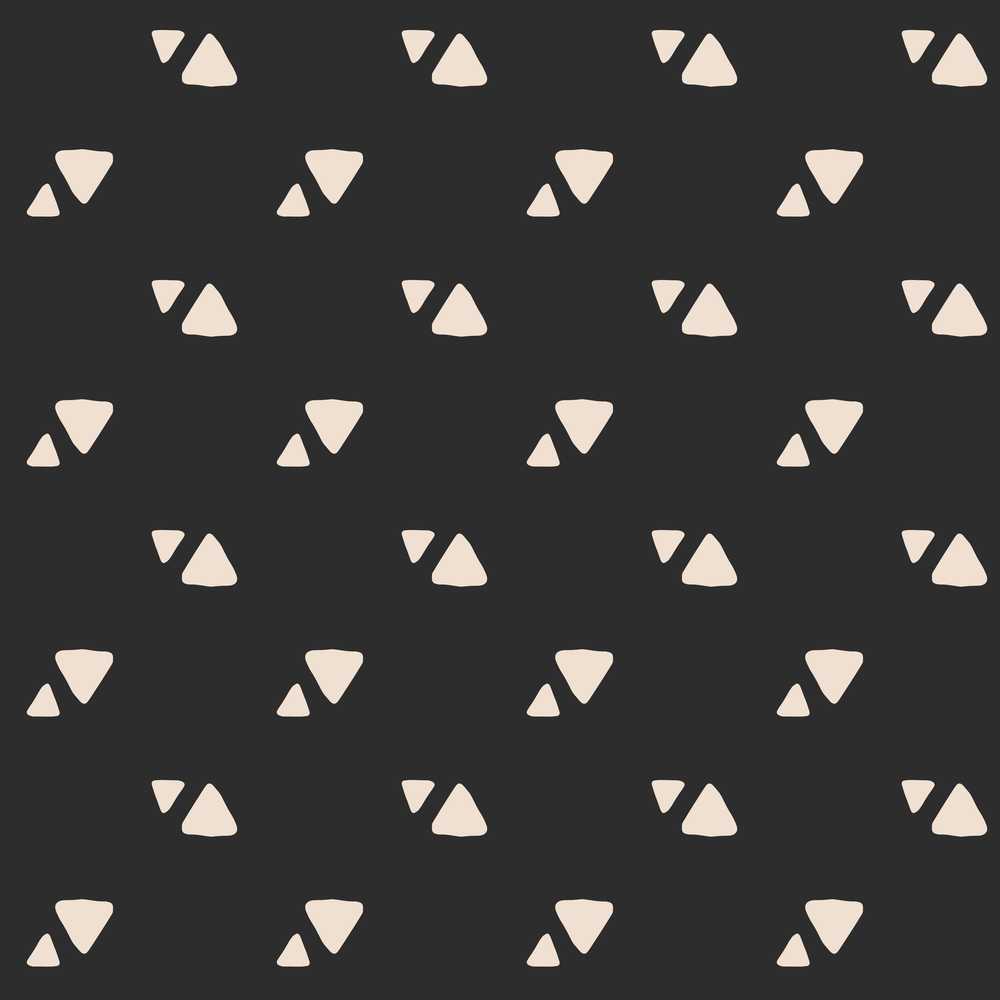 Minimal Beige Triangle Shapes on Dark Background Decorative