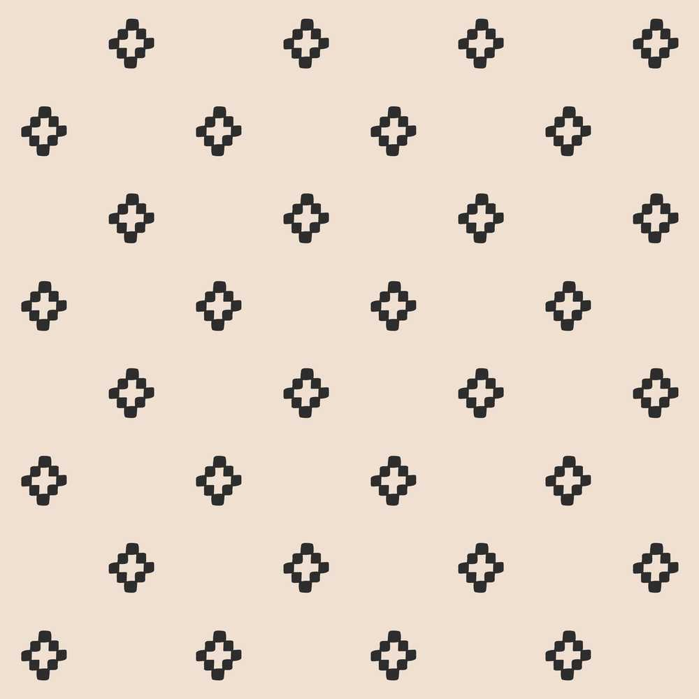 Minimal Geometric Cross on Neutral Background Modern Repeat