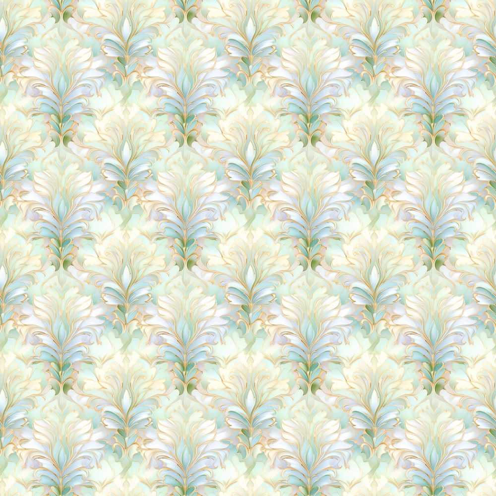 Ornate Vintage Damask Floral Classic Elegant Wildflower Pattern Botanical