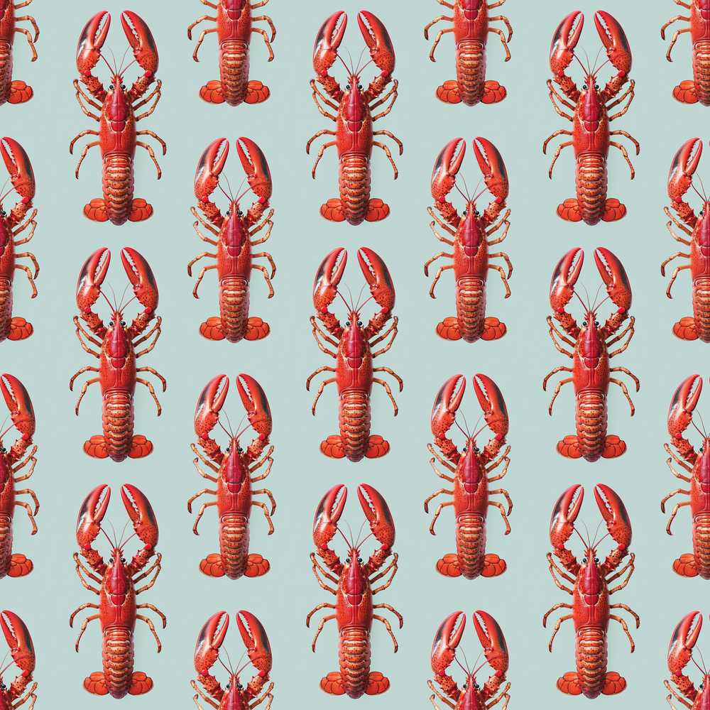 Realistic Red Lobster Seafood Marine Ocean Food Theme