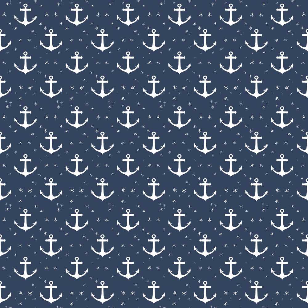 Simple Anchor Star Navy Minimal Nautical Ocean Theme