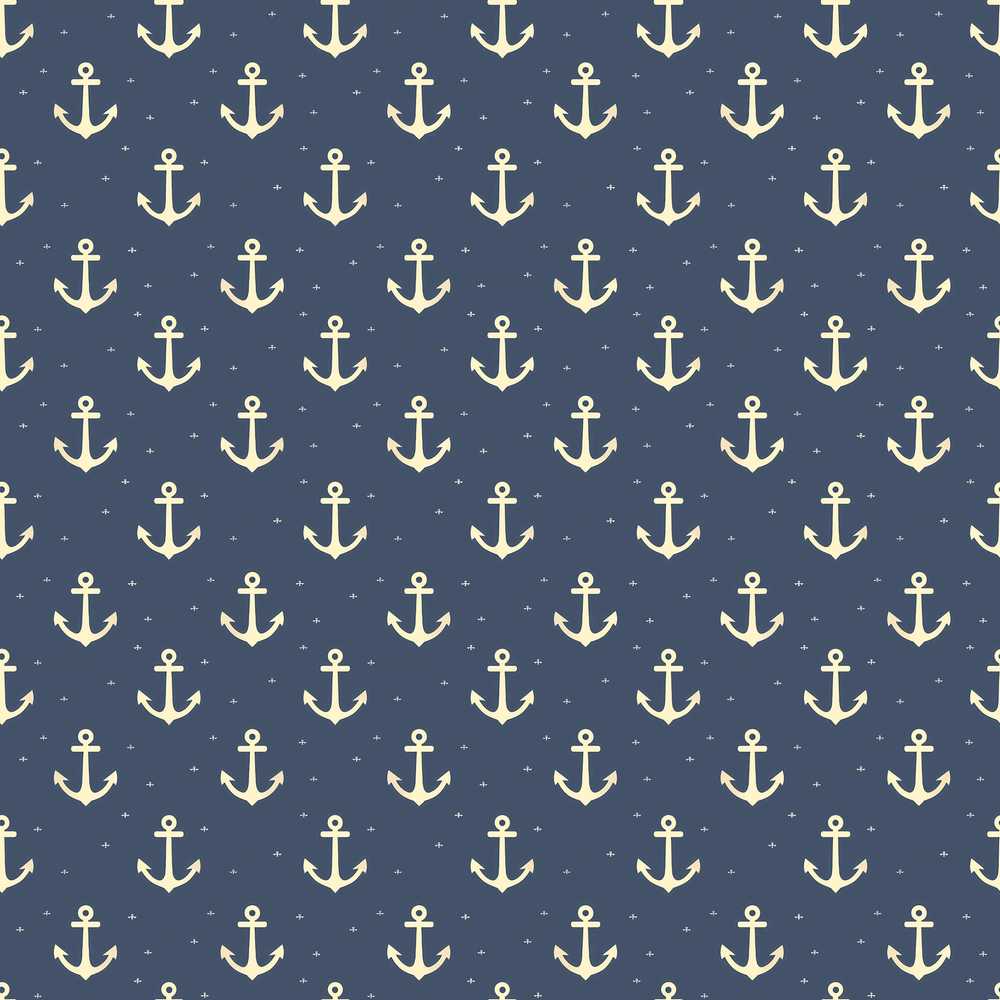 Classic Anchor Navy Minimal Nautical Marine Theme Coastal