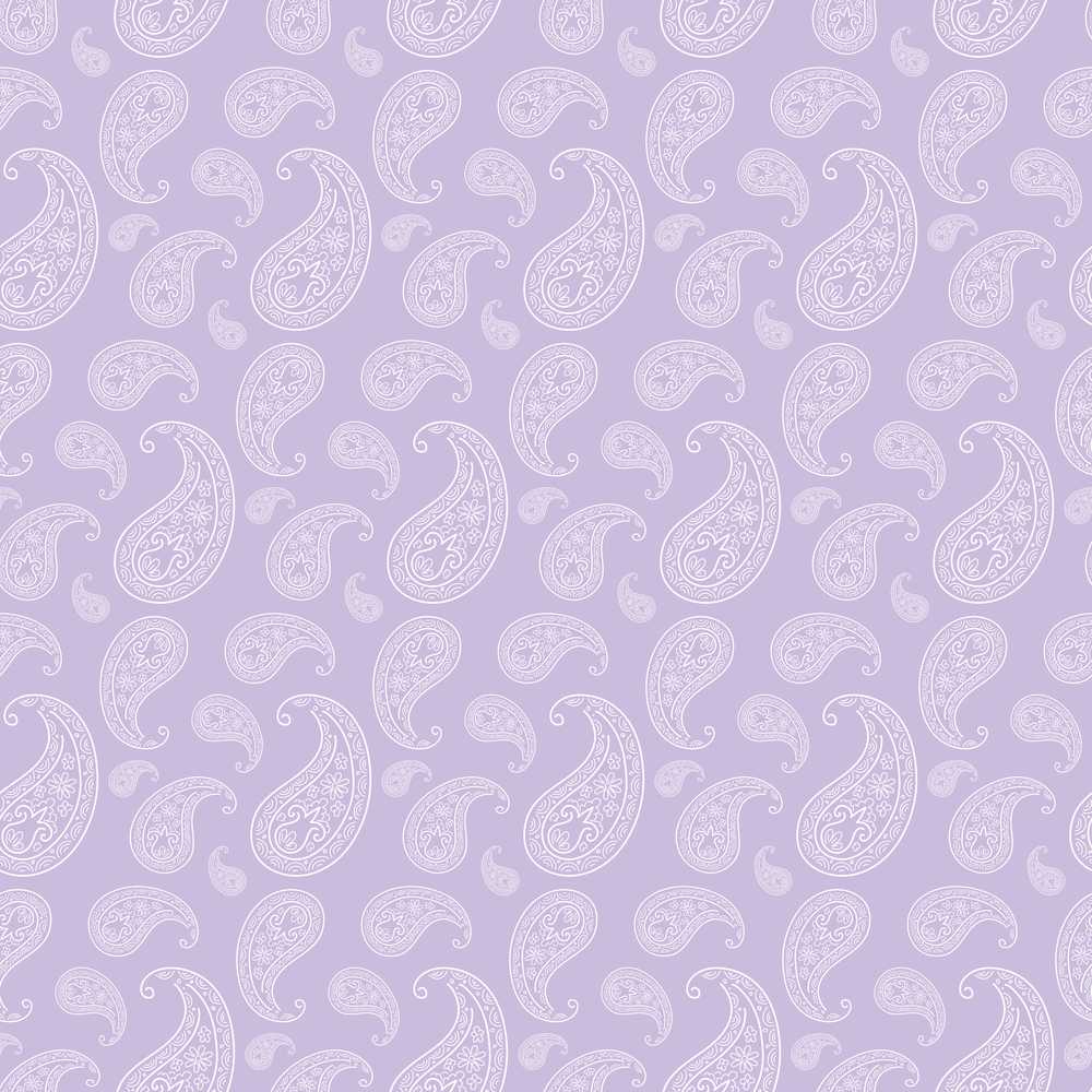 Elegant White Paisley on Subtle Grey Blue Background