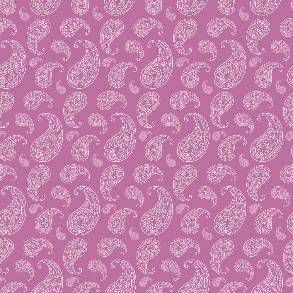Ornate White Paisley on Warm Mauve Gradient Background