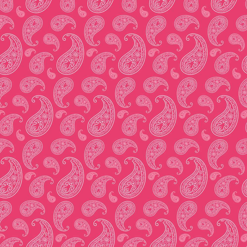 Elegant White Paisley Pattern Pink Backgrounds Decorative Repeat