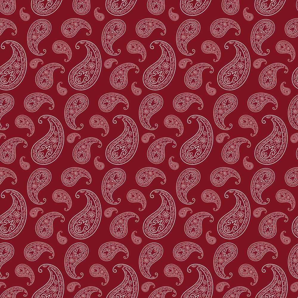 Elegant White Paisley Pattern Ruby Backgrounds Decorative Repeat