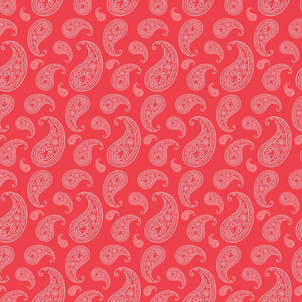Elegant White Paisley Pattern Pink Background Decorative Repeat