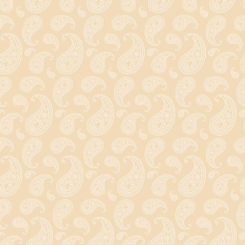 Elegant White Paisley Pattern Light Cream Beige Gradient Background