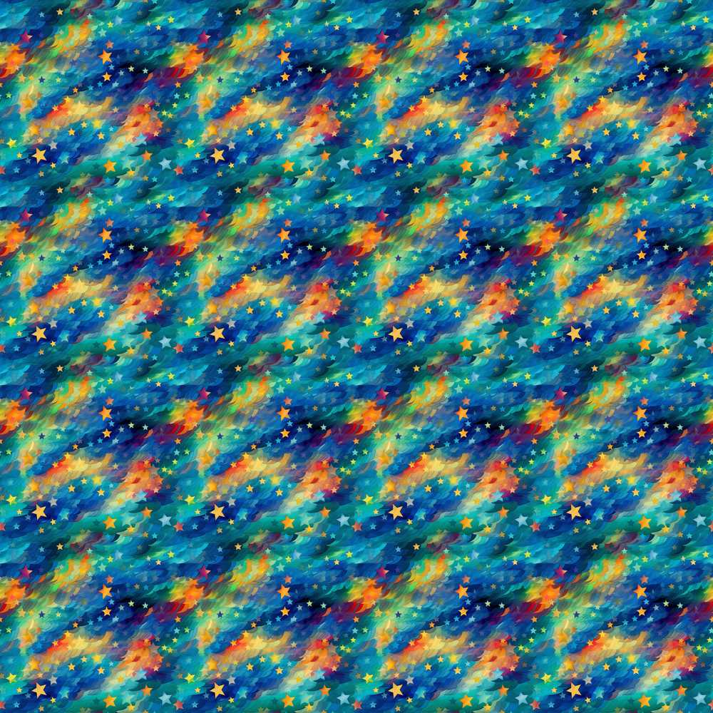 Vibrant Galaxy Swirl Stars Cosmic Night Sky Illustration