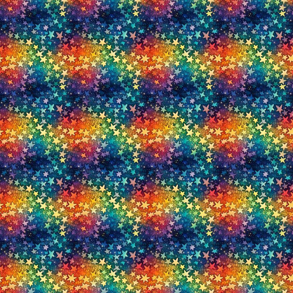 Rainbow Galaxy Butterfly Stars Cosmic Burst Illustration Repeat