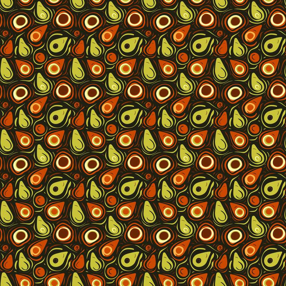 Avocado Abstract Mid Century Art Texture Pattern Design