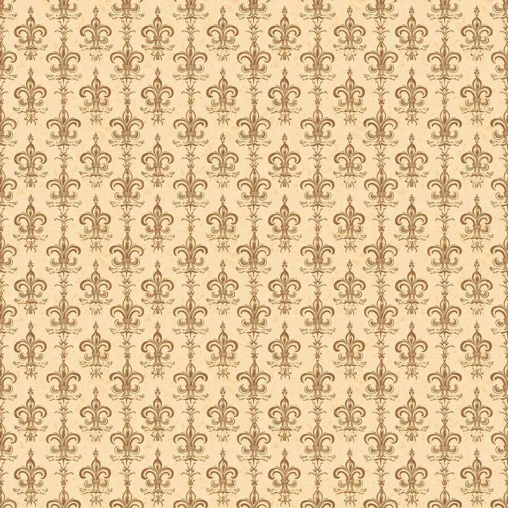 Vintage Fleur De Lis Damask Pattern Classic Cream Background