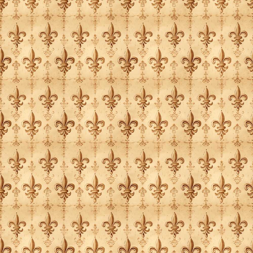 Vintage Aged Fleur De Lis Classic Antique Style