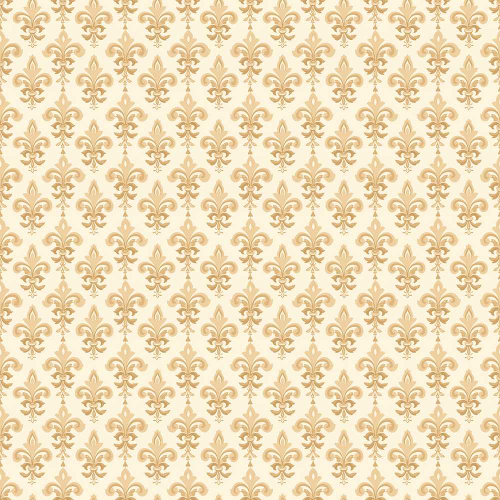 Minimal Soft Gold Fleur De Lis Repeating Elegant