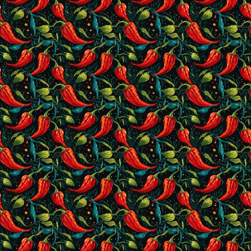 Modern Abstract Pepper Artistic Vegetable Art Texture Pattern