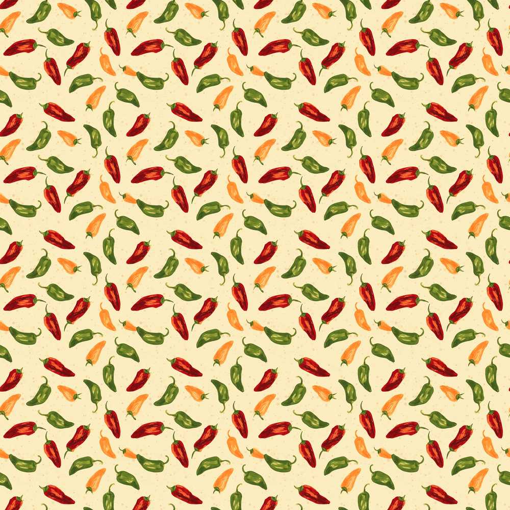 Soft Chili Pepper Warm Red Green Kitchen Style
