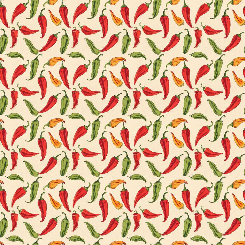 Red Green Chili Pepper Vintage Kitchen Art Decorative