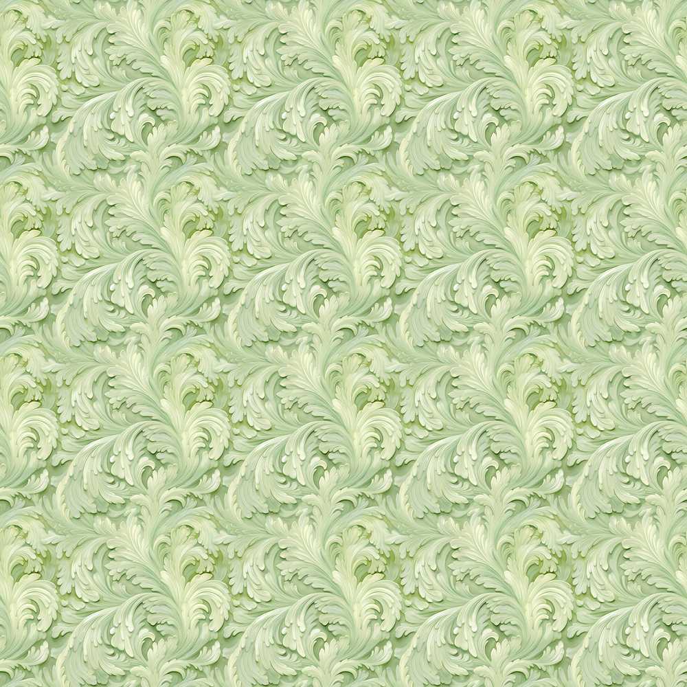Elegant Sage Green Ornamental Damask Classic Decorative Repeat