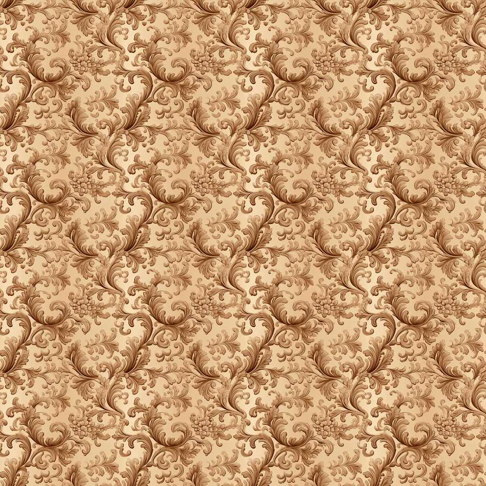 Classic Beige Floral Damask Elegant Vintage Wildflower Pattern Botanical