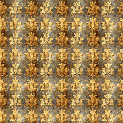 Antique Gold Leaf Damask Vintage Luxury Texture Wildflower Pattern