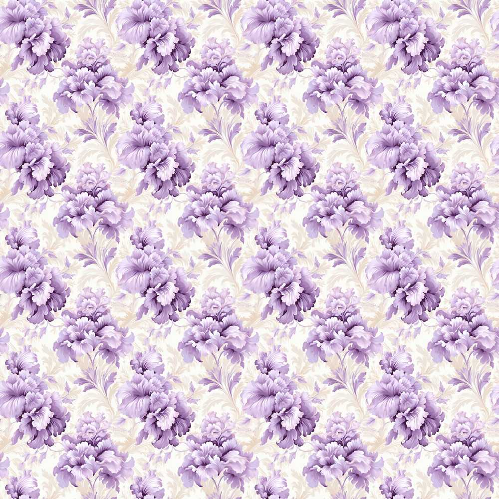 Elegant Lavender Peony Floral Soft Vintage Botanical Wildflower Pattern