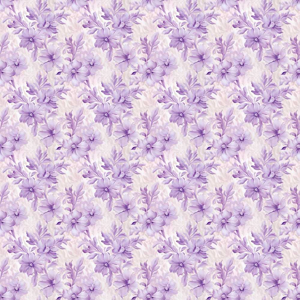 Lavender Floral Blossom Elegant Watercolor Botanical Wildflower Pattern