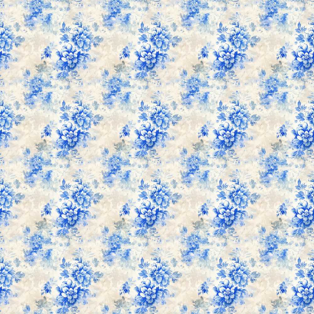 Soft Blue Floral Watercolor Artistic Botanical Texture Wildflower Pattern