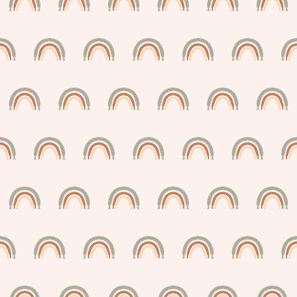Boho Rainbow Minimal Soft Earth Tone Nursery Cosmic