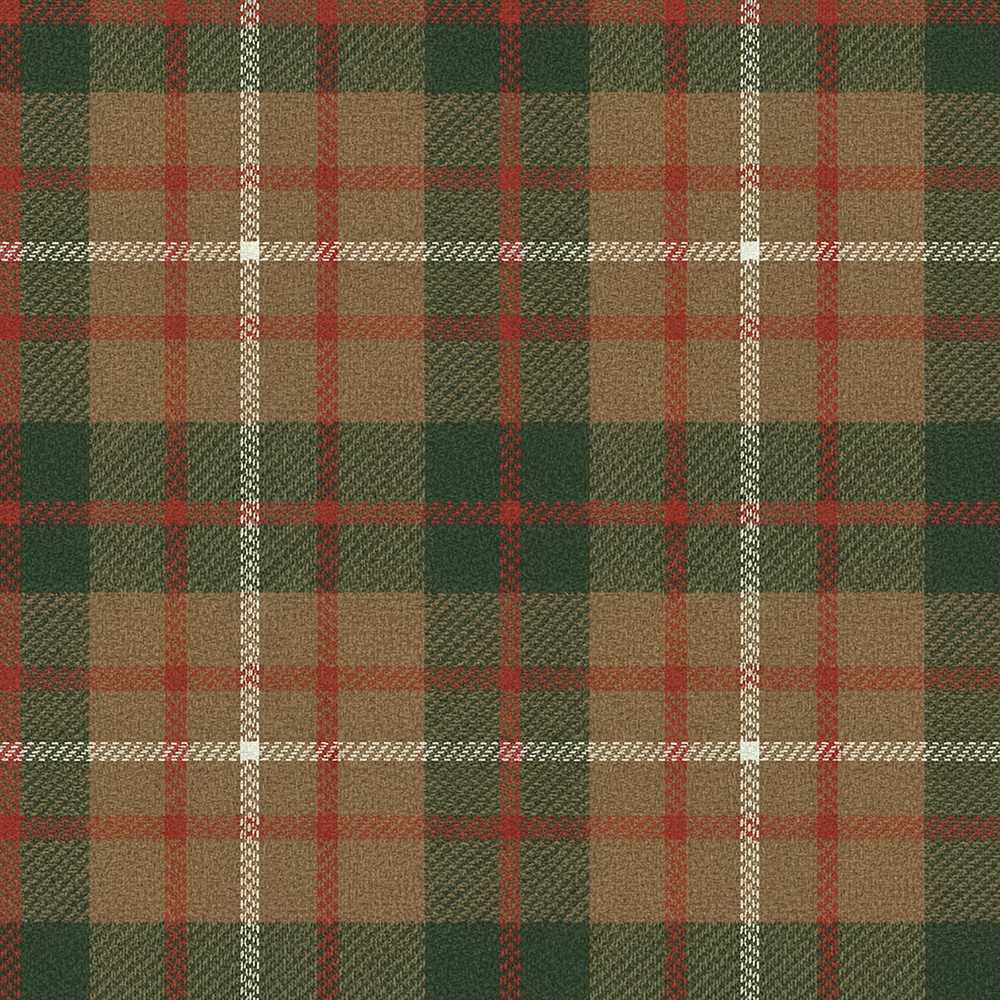 Earthy Brown Green Heritage Tartan Plaid Texture Art