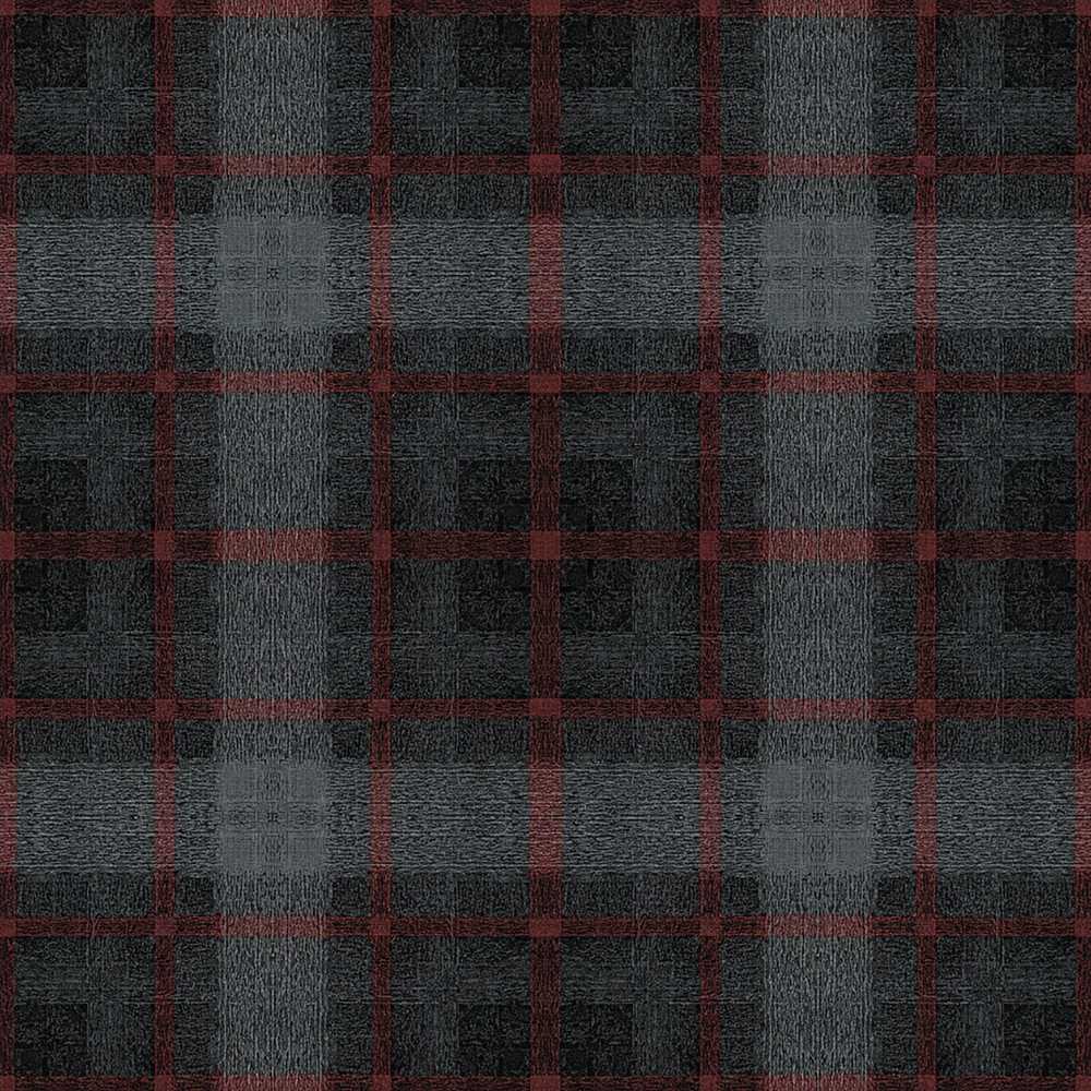 Charcoal Grey Red Rustic Tartan Plaid Texture Art
