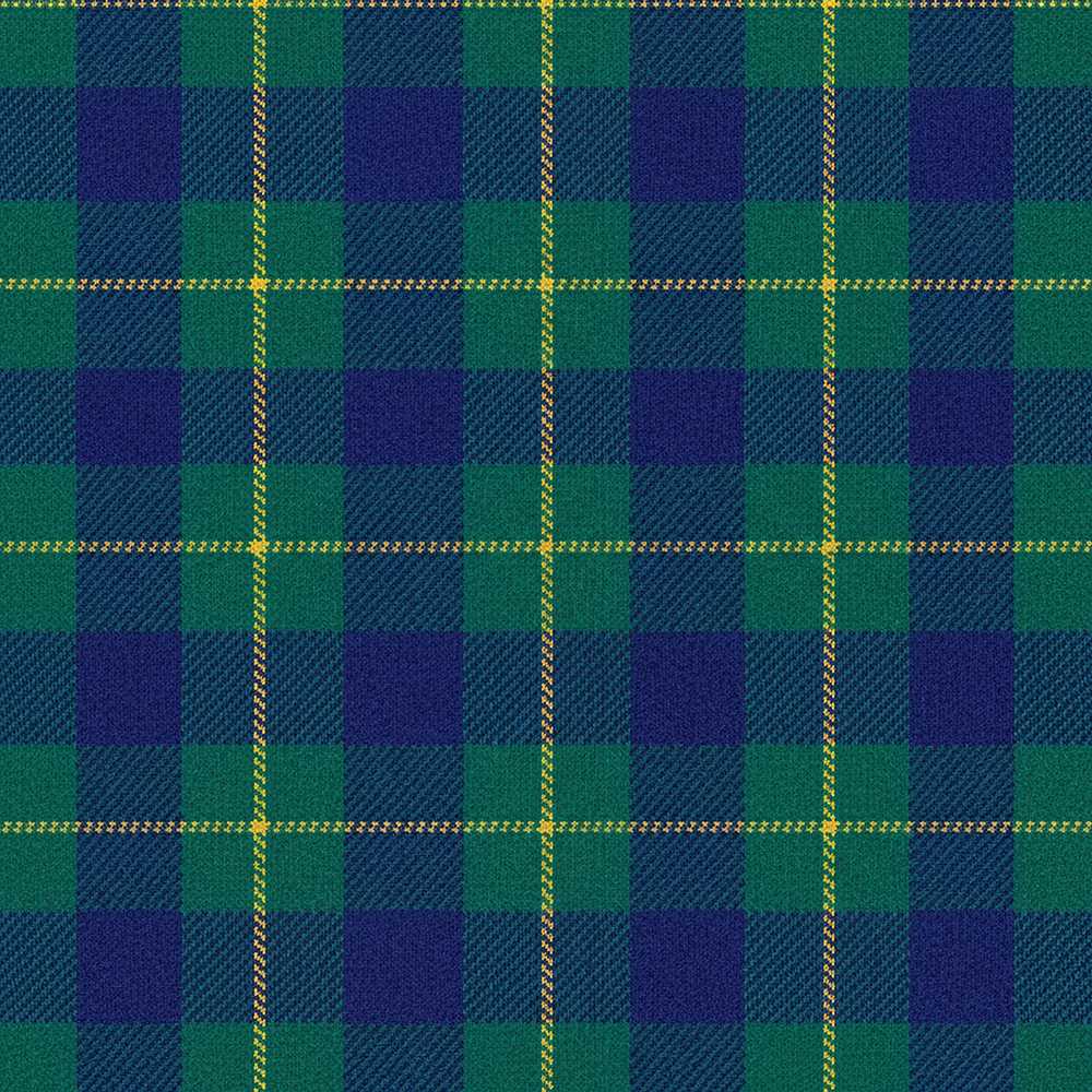 Blue Green Gold Traditional Tartan Plaid Decorative Repeat