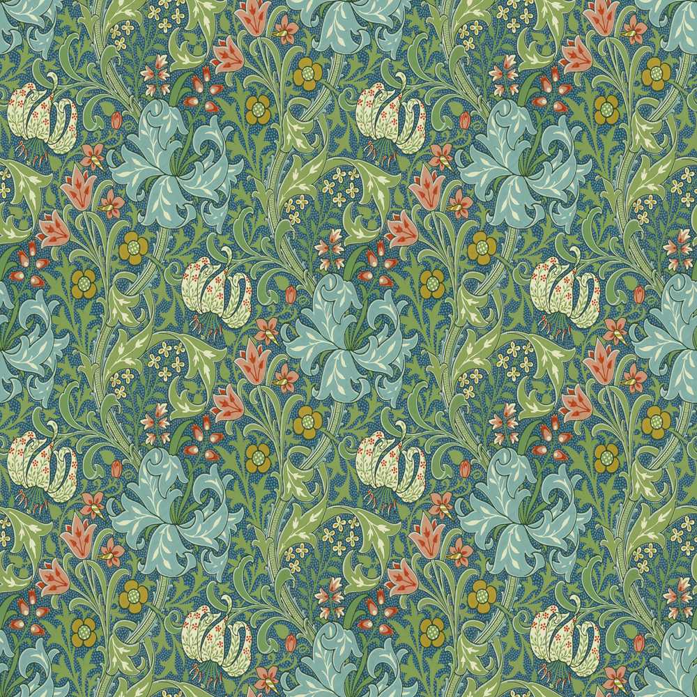 Vintage William Morris Style Floral Wildflower Pattern Botanical
