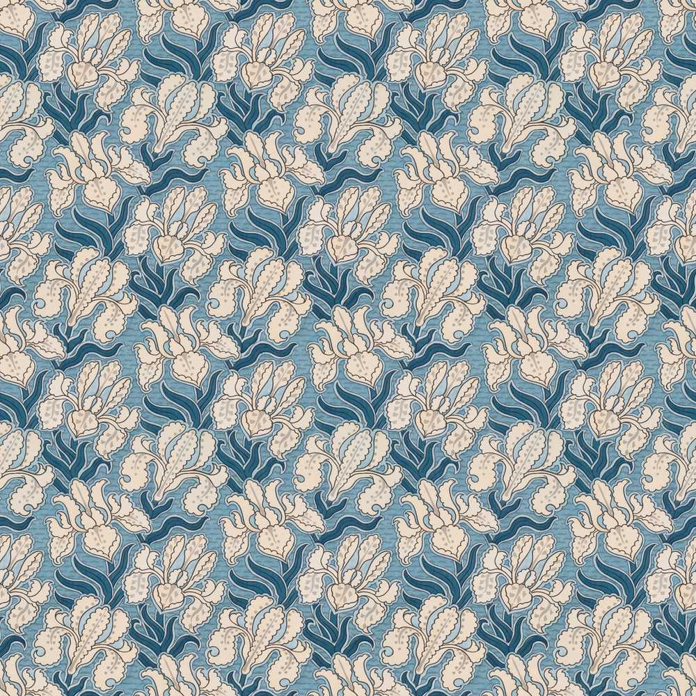 Classic Blue Botanical Floral Vintage Wildflower Pattern
