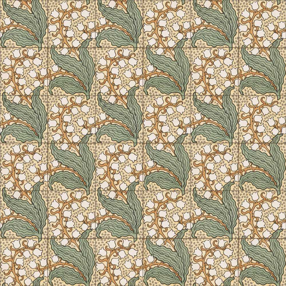 Vintage Lily Of The Valley Tile Decorative Repeat