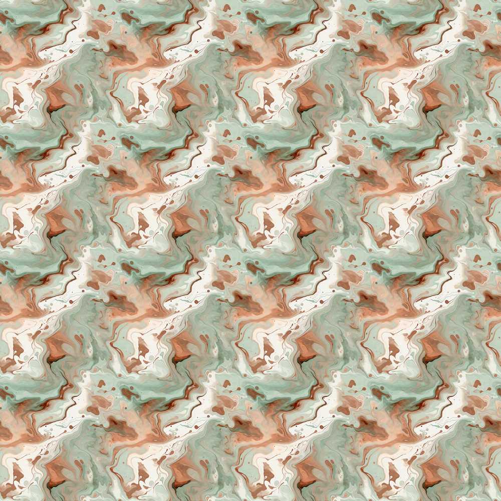 Muted Green Brown Marble Fluid Art Texture Pattern