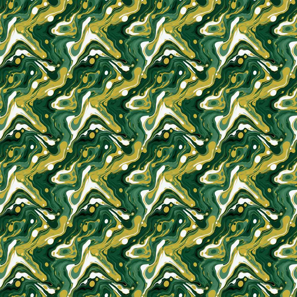 Deep Green Gold Liquid Marble Art Texture Pattern