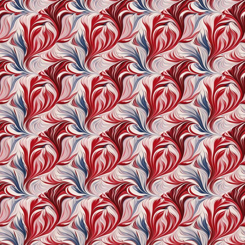 Red White Blue Fluid Marble Art Texture Pattern