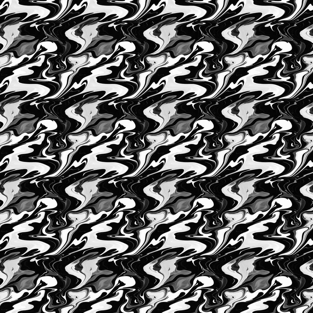 Monochrome Black White Liquid Marble Art Texture Pattern
