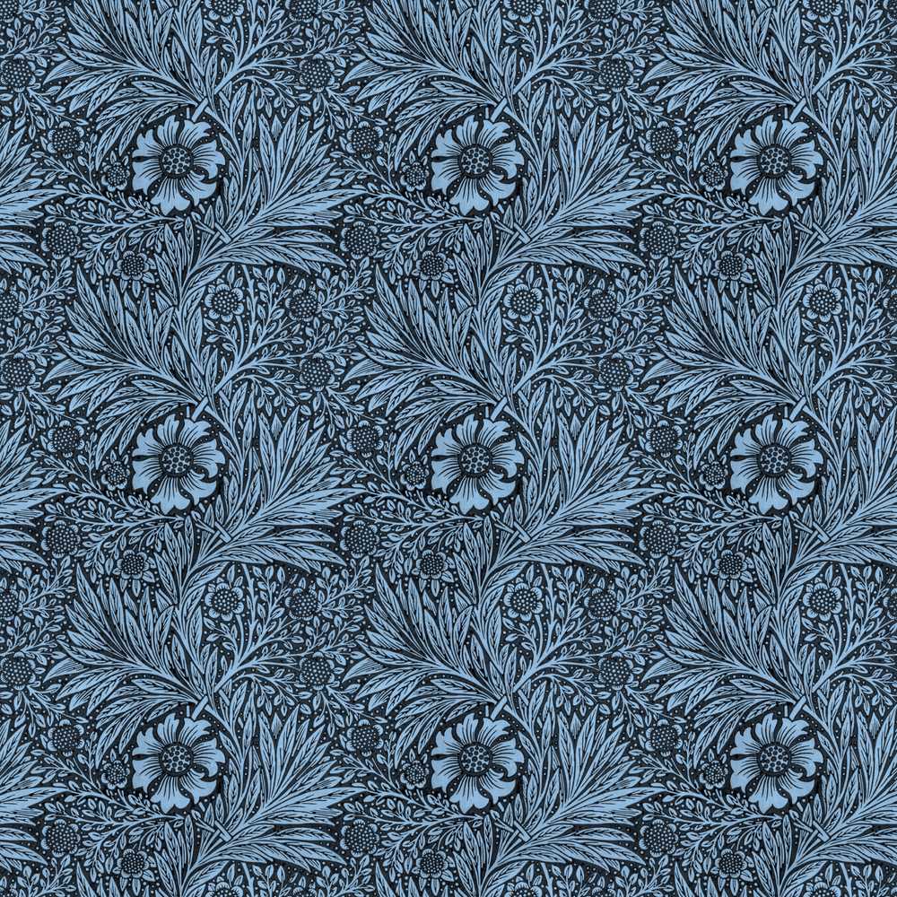 Elegant Blue Botanical Floral Wildflower Pattern Decorative