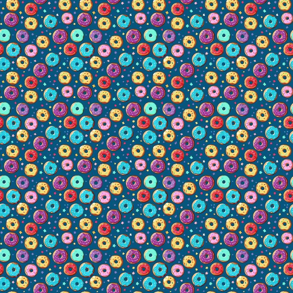 Colorful Donut Sprinkles Pattern on Dark Background Illustration