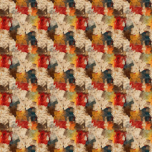 Abstract Textured Paint Brush Pattern in Warm Tones