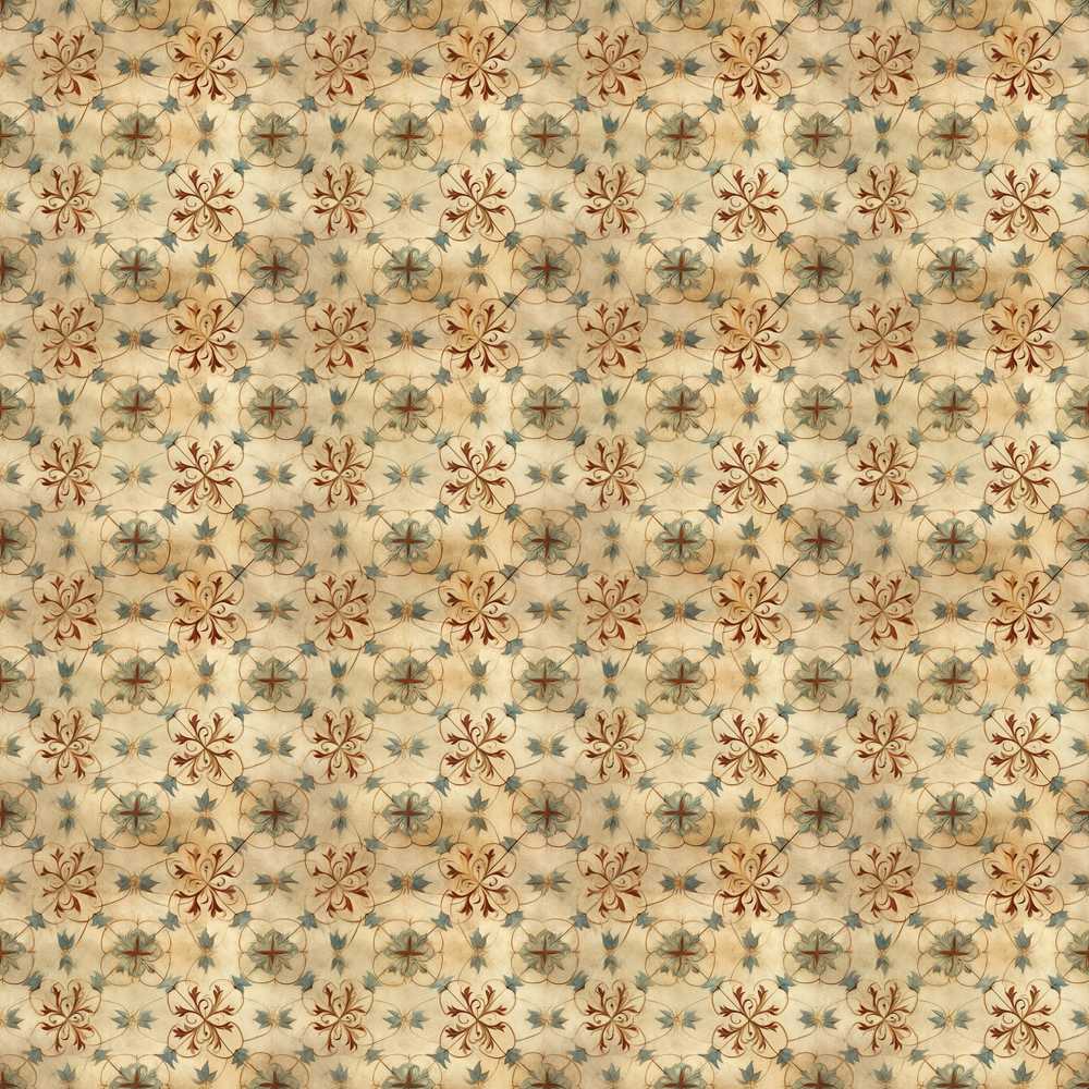 Elegant Floral Vintage Pattern in Soft Neutral Tones Wildflower