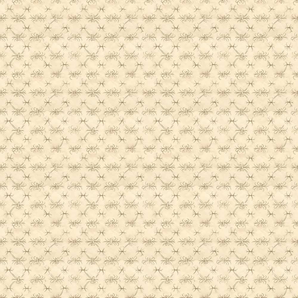 Minimal Spider Line Art Pattern on Vintage Beige Background