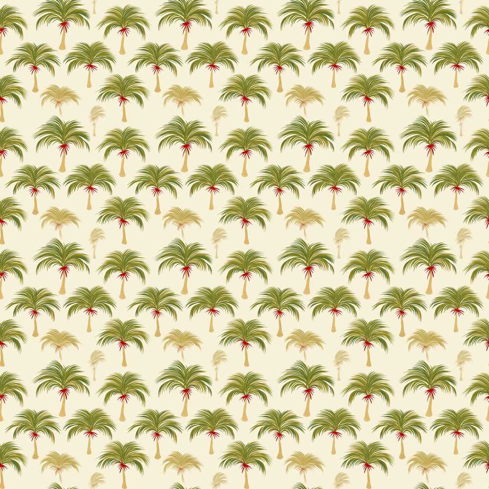 Minimal Green Palm Tree Repeating Pattern Soft Tropical Neutral