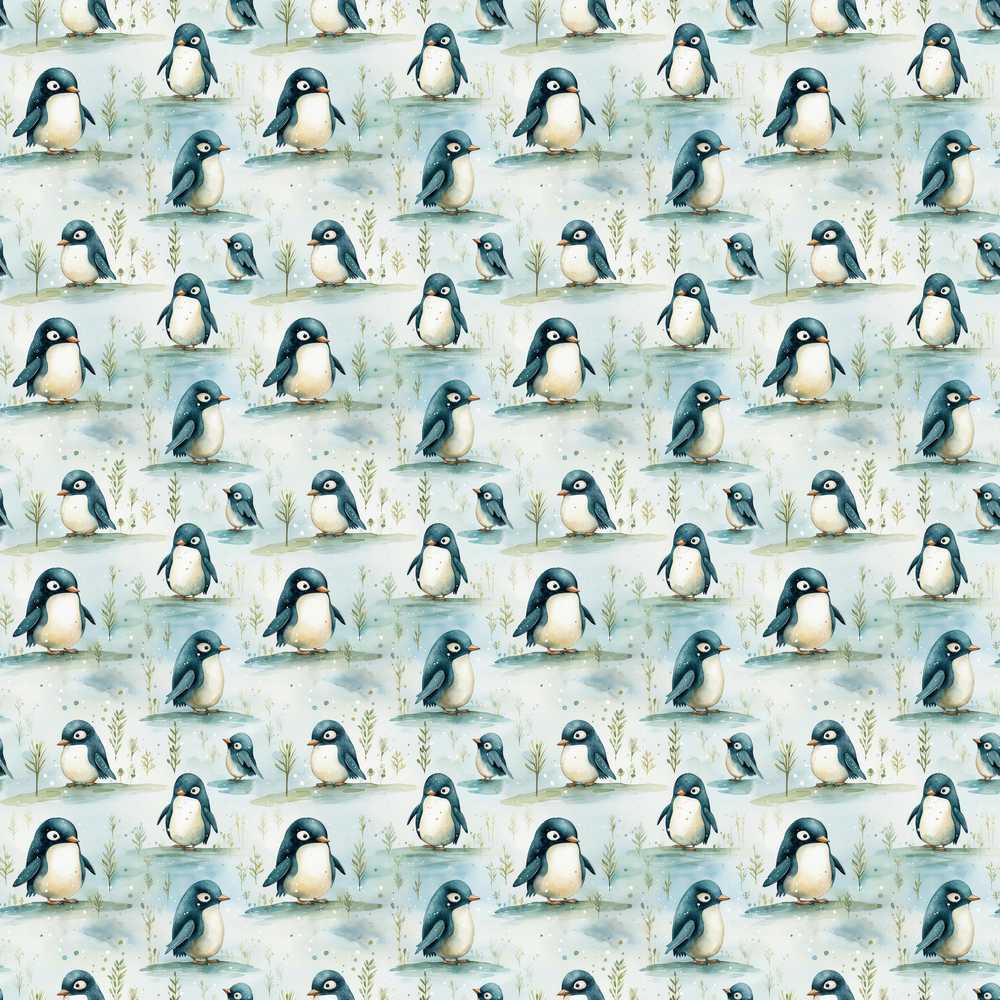 Adorable Baby Penguin Scatter Soft Pastel Nature Decorative