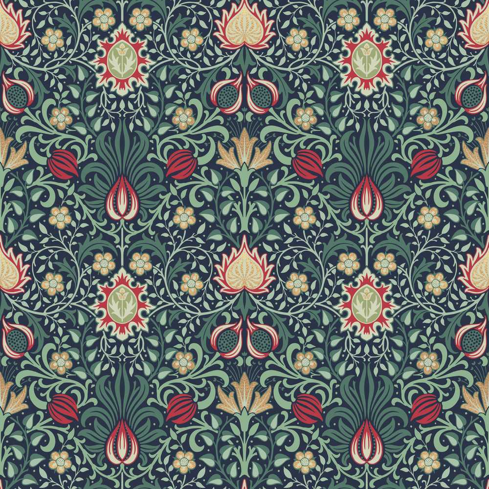 Elegant Vintage Floral Damask Decorative Wildflower Pattern Botanical